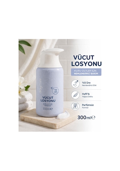 %5 Üre Vücut Losyonu 300 Ml X 2 Adet Kuru Ciltler İçin Nemlendirici Bakım Seti