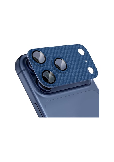 İphone 17 Pro Premium Ar+ Af+ Çerçeveli Tam Koruma Carbon Fiber Tasarım Kamera Lens Koruyucu