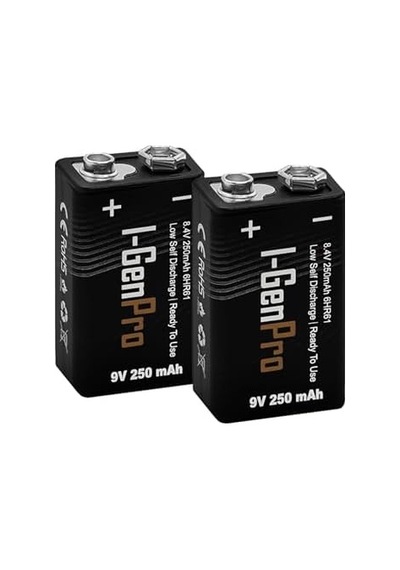 I-gen Batteries Pro 6hr61 9v 250 Mah Şarj Edilebilir 9 Volt Pil Ni-mh Şarjlı Pil 2&apos Li Paket