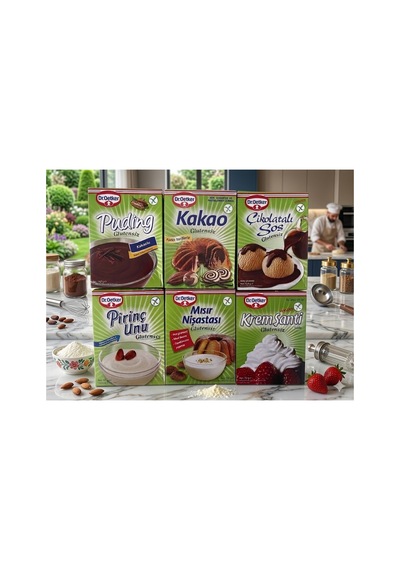 Glutensiz Tatlı Hazırlama Seti - 6 Parça Avantaj Paketi Puding, Kakao, Sos Ve Dahası - 868237263