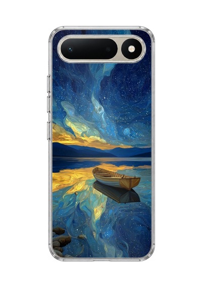 Tecno Spark 50 5g Uyumlu Yıldızlı Gece Ve Kayık Manzaralı Baskılı Silikon Kılıf