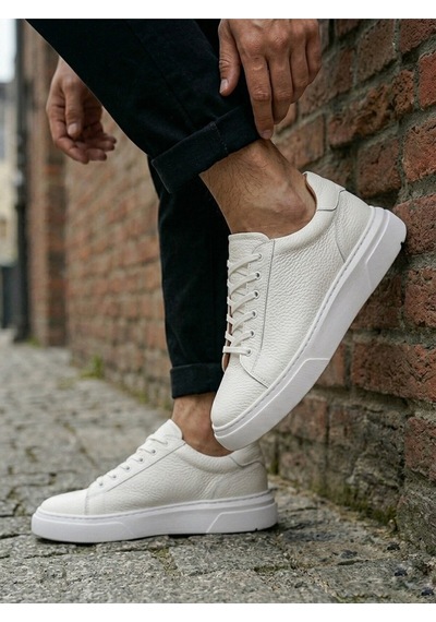 DMR Elegance Blf-010 Erkek Sneaker Günlük Casual Spor Ayakkabı Beyaz Rekli