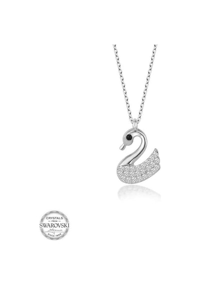 Swarovski Taşlı Gümüş Kuğu Kadın Kolye (521117003)
