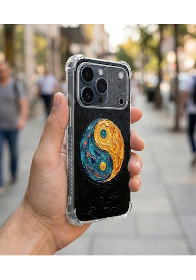 Printify Infinix Note 40 Pro İle Uyumlu Şeffaf Silikon Kılıf Uv Baskılı Esnek Tpu Kapak Denge No5