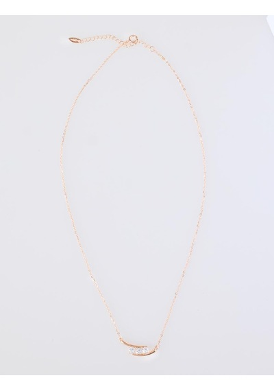 Jimmy Key Altın Rengi Sıralı Taş Detaylı Zarif Kolye 6ww429328150