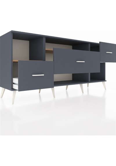 Hyperion Konsol 2 Raflı 3 Çekmeceli 176x44x83 Antrasit-çam/antrasit Çam/antrasit Hyperion Konsol 2 Raflı 3 Çekmeceli 176x44x83 Antrasit-çam/antrasit Çam/antrasit