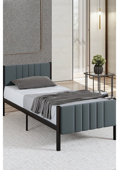Lotus Metal Karyola 100x200 Cm Antrasit Renk 100 x 200 CM