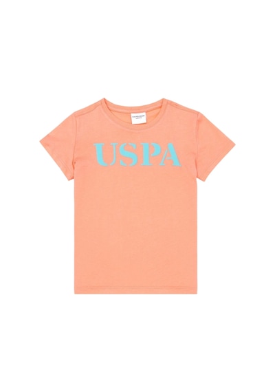 U.S. Polo Assn. Çocuk Basic Bisiklet Yaka Tişört Somon