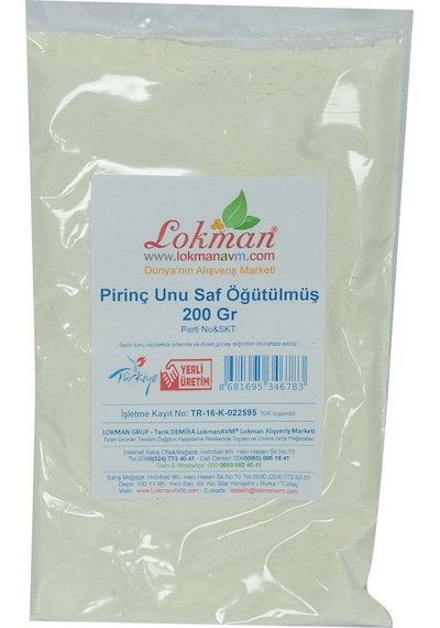 Lokman Avm Saf Öğütülmüş Pirinç Unu 200 G
