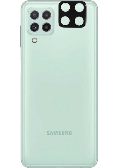 Samsung Uyumlu Galaxy A22 4G 3D Kamera Lens Koruma Camı Siyah