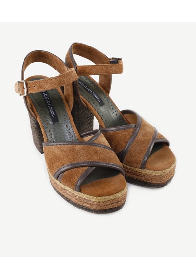 Yargıcı Özel Jüt Boyama Platform Topuklu Sandalet 24ykay4559x 003 Kahverengi