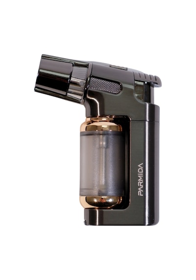 Parmida Tek Torch Pürmüz Gümüş Masa Tipi Metal Puro Çakmağı - Tr9247