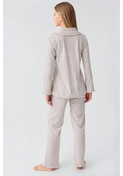 Artış Collection Artış 23112 Lohusa Pijama Takımı Bej