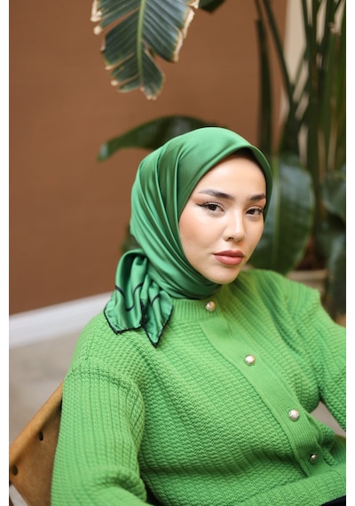 Silk Home Düz Micro Saten Eşarp 28010-14 Siyah