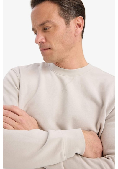 Defacto %100 Pamuk Regular Fit Bisiklet Yaka Sweatshirt E8339ax25aubg766 Bej