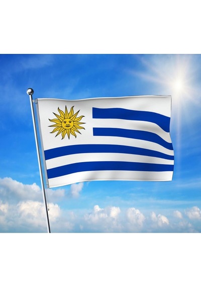Uruguay Bayrağı Premium Raşel Kumaş 100x150 Cm Diğer