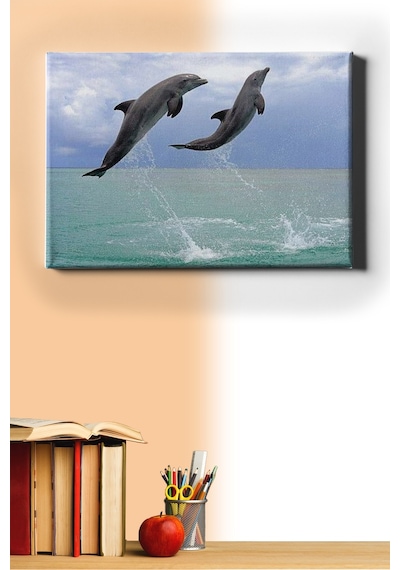 Webstyle Sayılarla Boyama Seti Kasnaklı Yunusların Selamı 60 X 75 Cm
