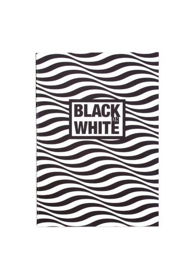 Black On White Wave 16,5x23,5 20 Yaprak Siyah Defter