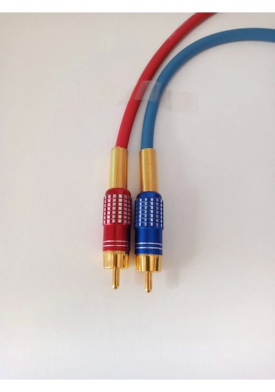 Rca Konnektör - Erkek Rca Jak - Rca Fiş Erkek -1 Adet Mavi 1 Adet Kırmızı Rca Tos