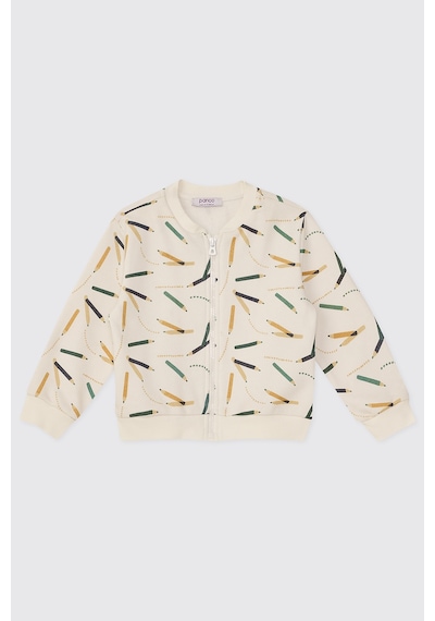 Panço Erkek Bebek Kolej Yaka Ekru Sweatshirt Krem 2621BB08008