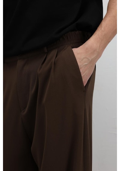 Vamos Baggy Fit Kumaş Pantolon 30-795-1 Kahve