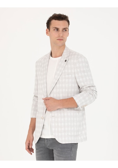 Pierre Cardin Erkek Açık Gri Slim Fit Ceket 50267015-vr001 Gri