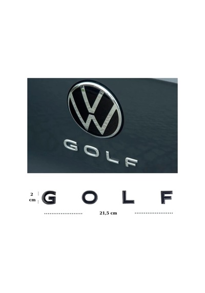 Volkswagen Golf Bagaj Yazı Abs Siyah Renk Volkswagen Polo Rear Tr