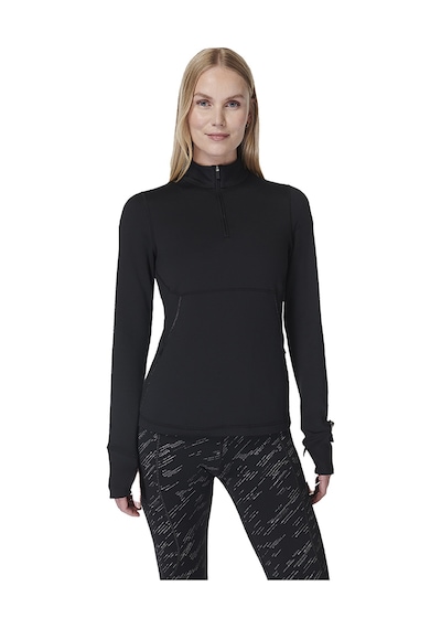 Sweaty Betty Sweaty Betty Therma Boost Running Half Zip Kadın Siyah Sweatshirt 6000 Siyah