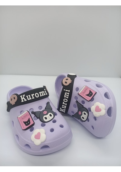Huzurlu Adımlar Kuromi Çocuk Terlik Lila