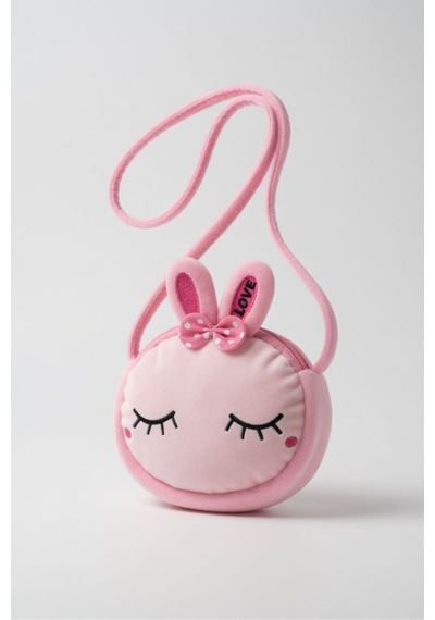 Mollycrush Hediyelik Pudra Pembe Mini Omuz Çanta Kız Çocuk Bozuk Para Cüzdanı