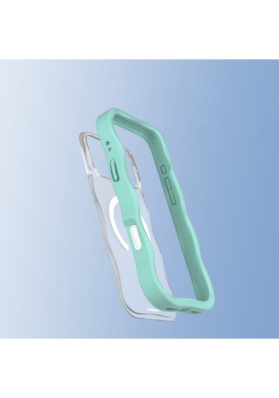 Apple Uyumlu iPhone 17 Pro Max  Kılıf M-safe Şarj Özellikli Youngkit Wave Matte Serisi Kapak Açık Mavi Açık Mavi