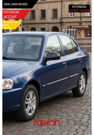 Hyundaı Accent Admıre 2000-2006 Batman & Yarasa Ayna Kapağı Parlak Piano Black Sport