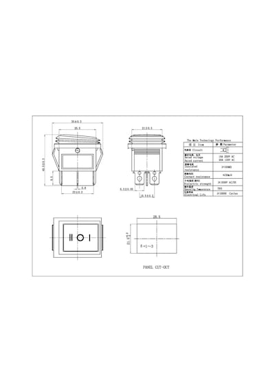 Ic-108w Geniş Işıksız Körüklü Anahtar On-off-on 6p