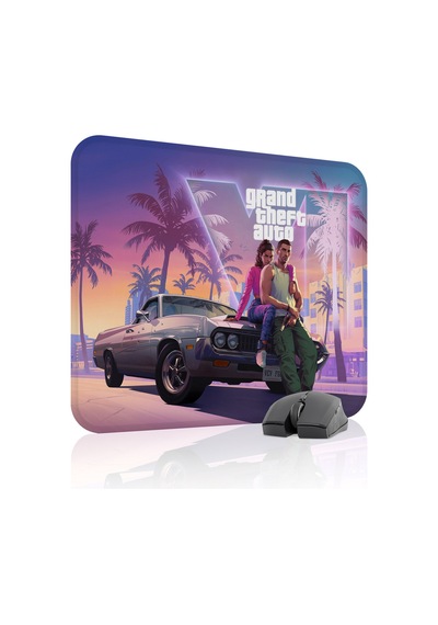Gta 6 Kaymaz Dikişli Kauçuk Oyuncu Mousepad V5 - 48x40 Xl Gaming Mouse Pad Fare Altlığı