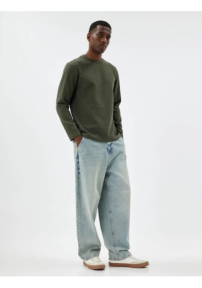 Koton Erkek Sweatshirt Haki 5wam70065mk 25ky59001710 Y59213 Haki