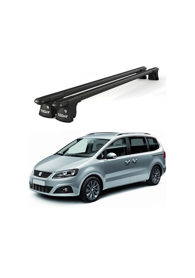 Trio-ı Seat Alhambra 2010-2017 Uyumlu Siyah Kilitli Ara Atkı 135cm Port Bagaj Tavan Barı