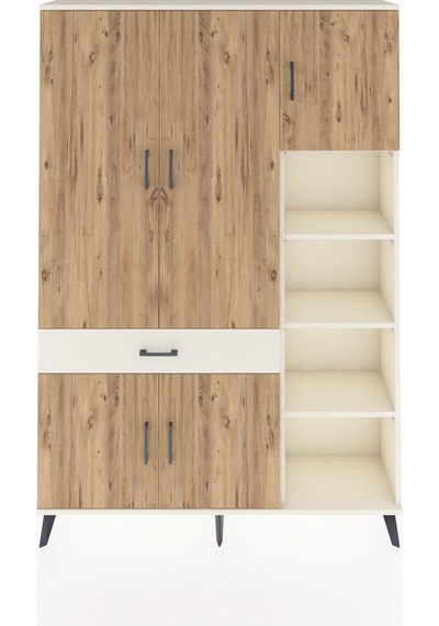 Arges Dolap 10 Raflı Tek Çekmeceli 5 Kapaklı 132x30x195 Aytaş... Aytaşı