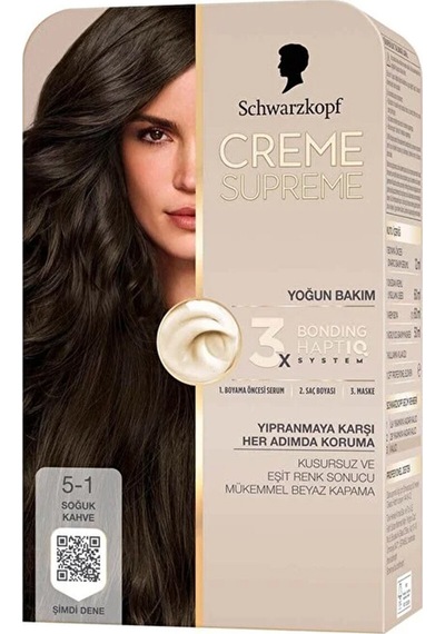 3 Adet Creme Supreme Saç Boyası 5-1 Soğuk Kahve