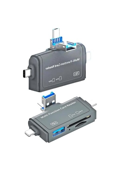 Kyrotech 7in1 Micro Usb, Type C, İphone 15, 14, 13, 12, 11 Pro,pro Max Uyumlu, Multi, Kart Okuyucu,