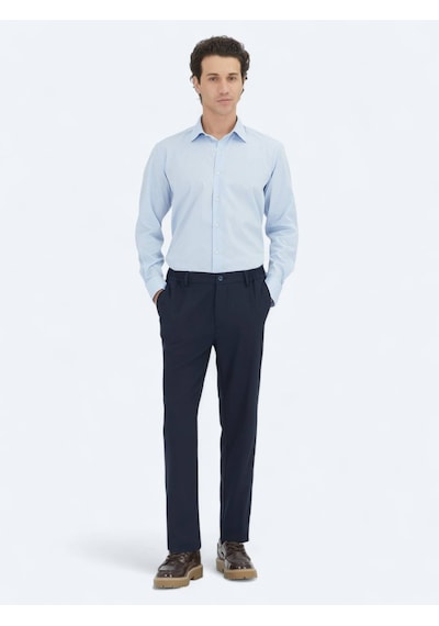 Kip Lacivert Düz Dokuma Jogging Fit Casual Pantolon