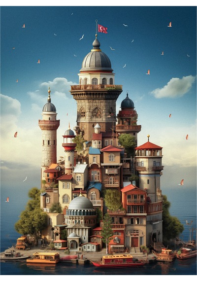 Anatolian 1000 Parçalık Puzzle - Kız Kulesi 1170