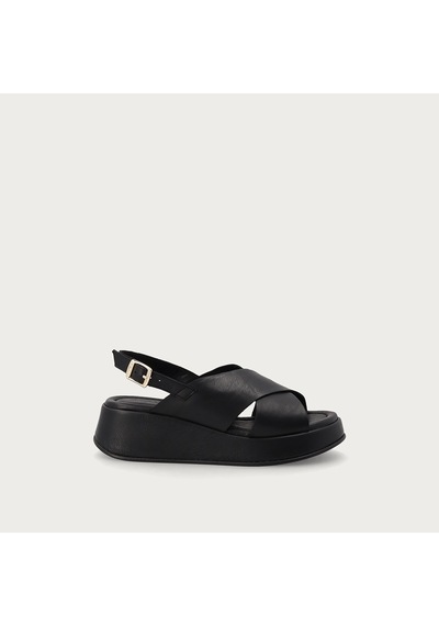 Nero Black Sandalet Kadın 04m4 Frau Leather Platform Sandals siyah