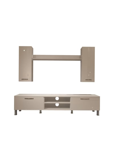 Decoraktiv Eko 7 Mdf Dvd Krom Ayaklı Tv Ünitesi Tv Sehpası Beyaz