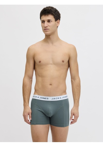 Jack & Jones Erkek 3'lü Paket Desenli Boxer Seti Siyah