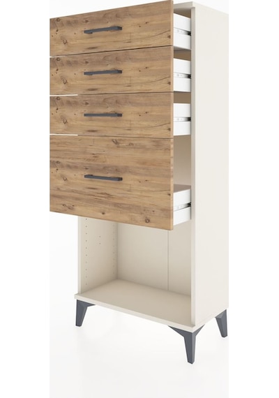 Hyperion Dolap 4 Çekmeceli 60x44x134 Aytaşı-çam Aytaşı