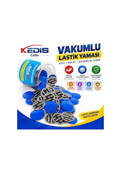 Sunup Sn-38105 Lastik Tamir Yaması 80mm Doğal Kauçuk Soğuk Yama Seti 36'li Paket