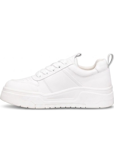 Lufian 121230082 Jennifer Kadın Hakiki Deri Klasik Sneaker Beyaz Beyaz