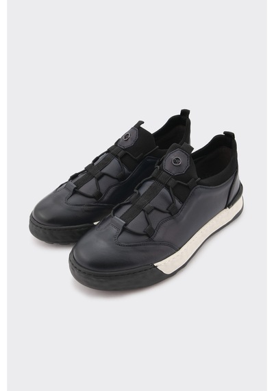 Derinet Hakiki Deri Lastik Bağcıklı Erkek Sneaker Laci Laci