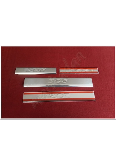 Db Chrome Peugeot 308 Krom Kapı Eşiği Baskı 2007-2013 4 Parça P.Ç