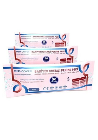 Med-cover Bariyer Kremli Perine Temizleme Pedi 50'li 3 Adet